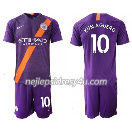 Fotbalový Dres Manchester City Kun Aguero 10 Dětské Alternativní 2018/19